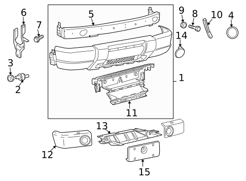 Bumper & Components - Front for 2004 Land Rover Discovery #0