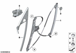 51337197920 - : Window Lifter Without Motor, Front Right for BMW Image