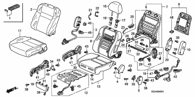 Front Seat (R.) for 2007 Honda Accord #0