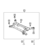 68236980AC - Rear Suspension: Rear Suspension Cradle for Mopar Image