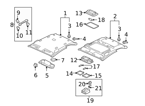 Interior Trim - Roof for 2010 Honda Civic #1