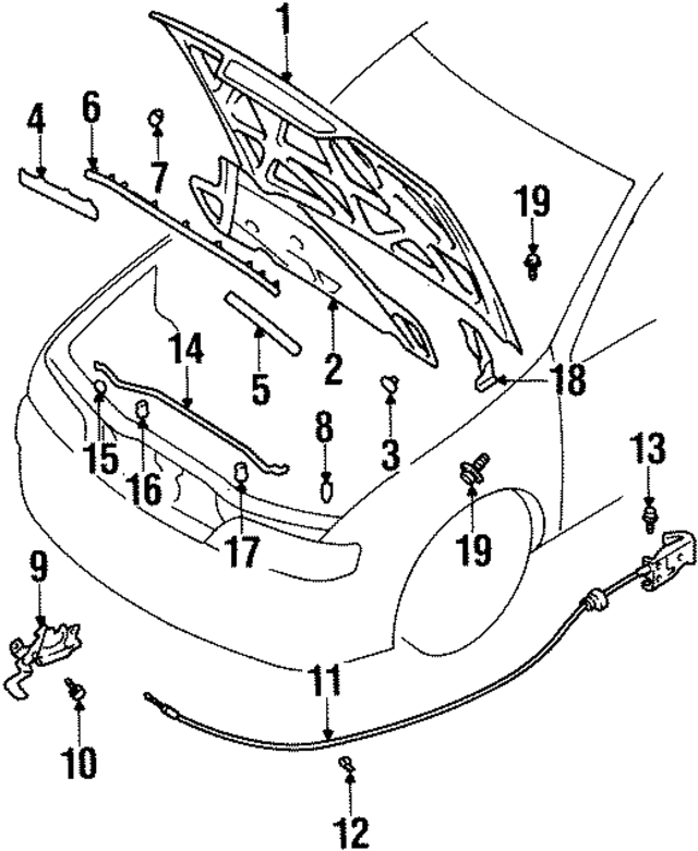81168161G - Body: Hinge Bolt for Infiniti Image
