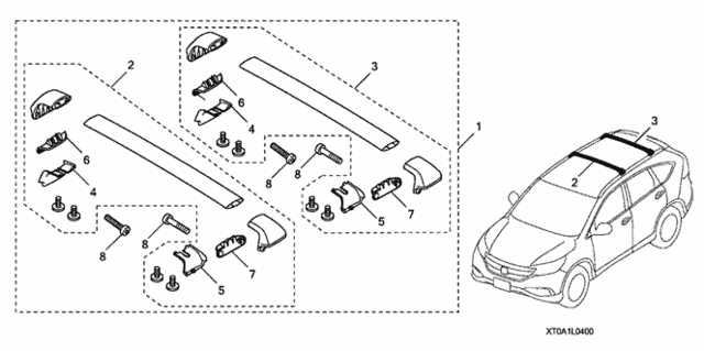 Roof Cross Bars for 2016 Honda CR-V #0