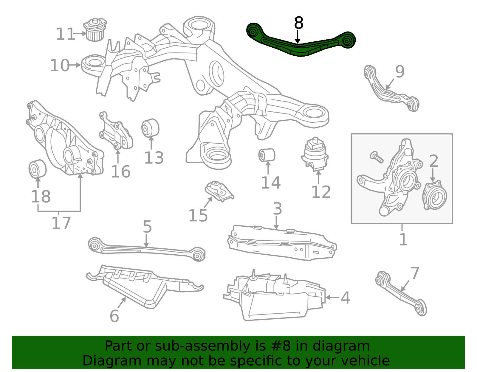Genuine OEM Ft Upper Control Arm | 222-350-02-92 | Fits Select 2007 ...
