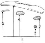 6295520040 - Body: Outer Finish Panel Retainer for Toyota: Celica, Previa Image