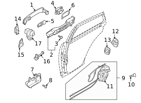 Lock & Hardware for 2003 INFINITI FX45 #1