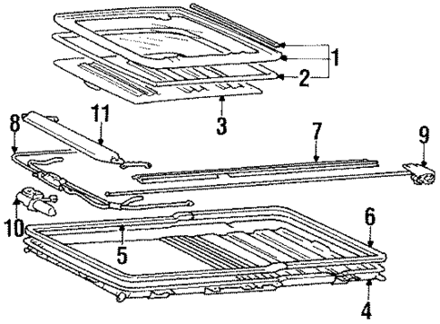 Sunroof for 1991 Mitsubishi Montero #0