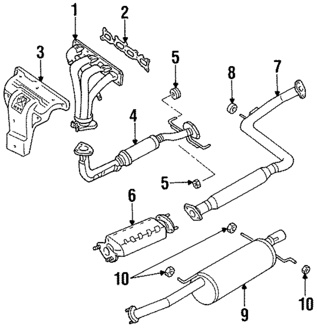 K80140061A - Exhaust: Exhaust System Hanger for Mazda Image