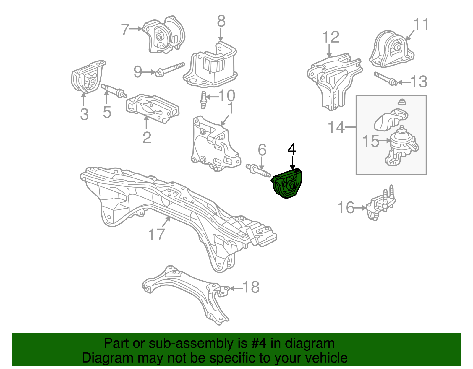 Front Left Lower Engine Mount 1PC For Acura Integra 01-94 L4-1.8L - Foto 9