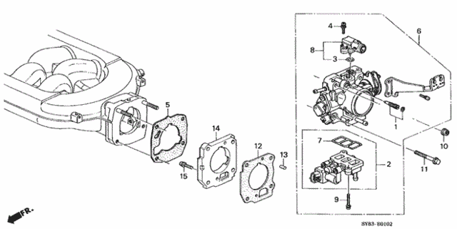 Throttle Body (3) for 1997 Acura CL #0