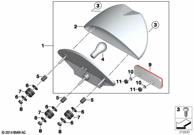 63217654407 - Lights: Countersunk Head Screw - 3.9X25 for BMW-Motorrad Image