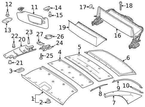 Interior Trim - Roof for 2016 Porsche Cayman #5
