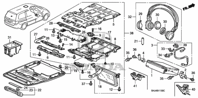 Rear Display Unit for 2007 Honda Odyssey #0