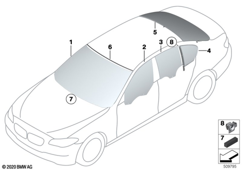 Glazing for 2012 BMW 528i #0