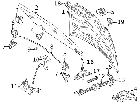 Hood & Components for 2000 Volvo C70 #0