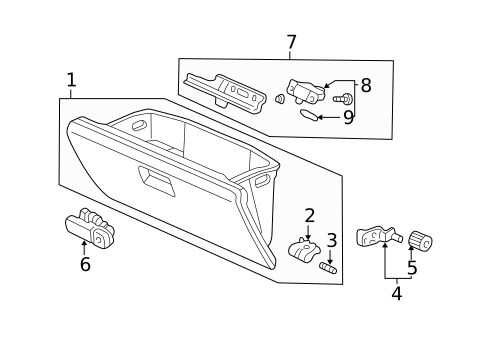 Glove Box for 2004 Acura RSX #0
