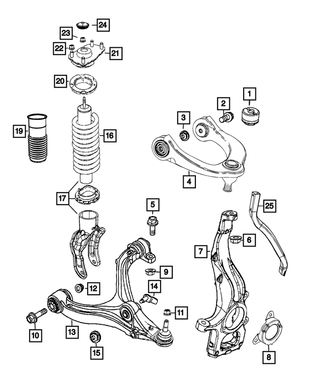 6512111AA - Front Suspension: Hex Flange Head Bolt And Washer for Mopar Image image