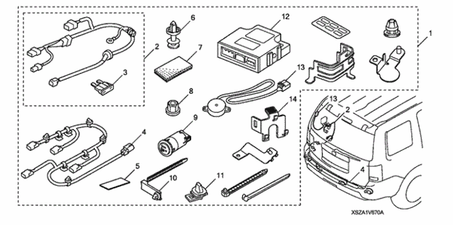Back-UP Sensor - Attachment (1) for 2009 Honda Pilot #0