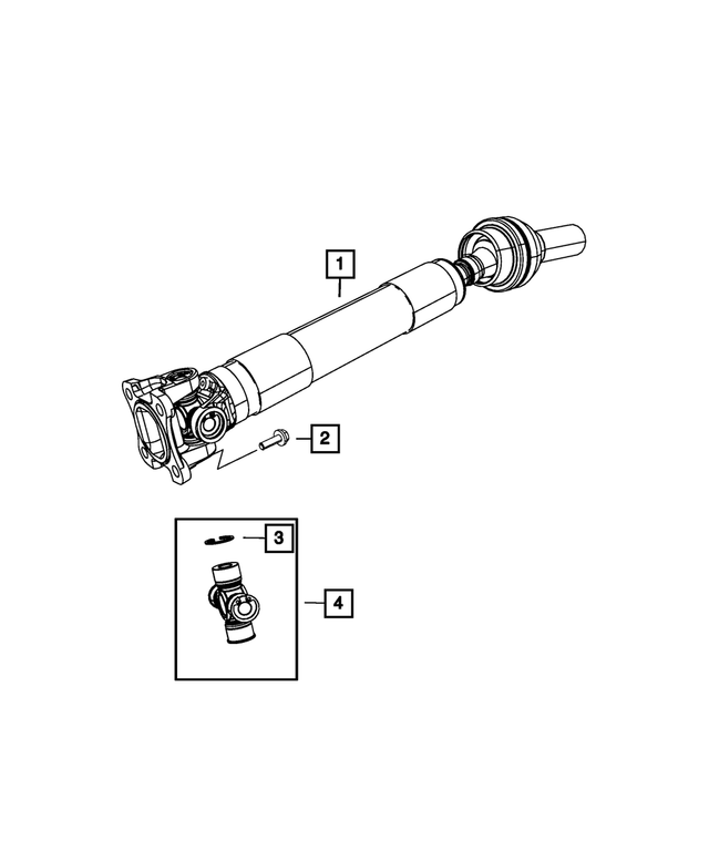 52123197AB - Front Axle; Corporate 205 MM; Differential and Drive Line: Drive Shaft for Mopar Image