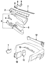 1645385 - Body: Cowl Trim for Cadillac: Allante Image