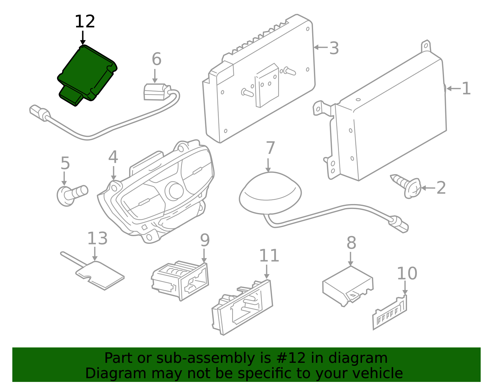 GPS Navigation Control Module | DE8Z-10E887-C | Walls' Ford Parts