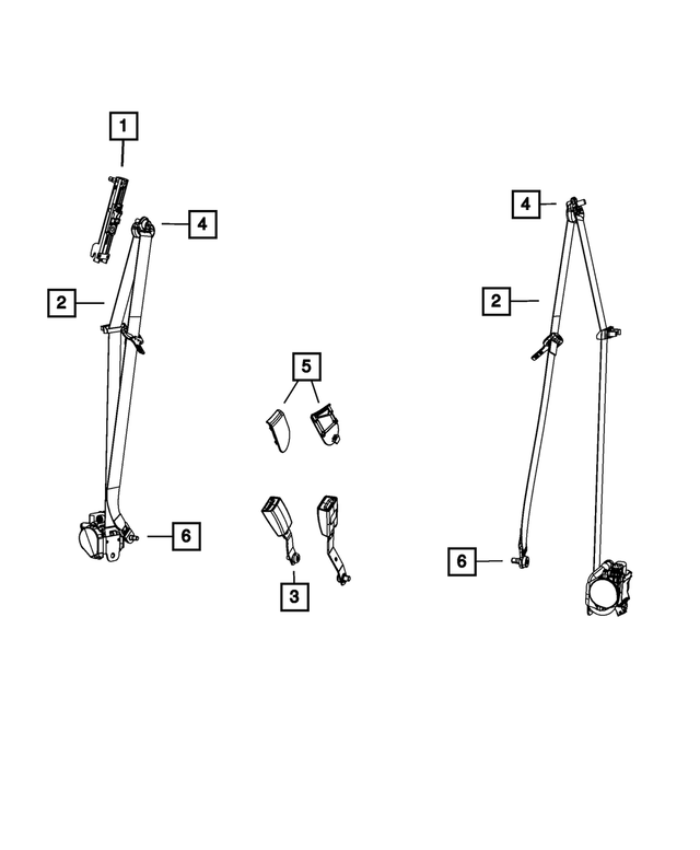 1SX09HL1AH - Restraints: Front Seat Belt, Left for Mopar Image