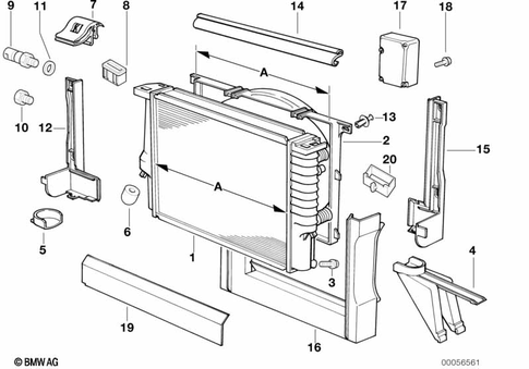 Radiator for 1992 BMW 740i #0