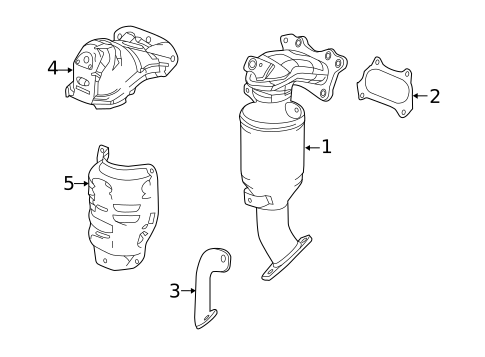 Exhaust Components for 2017 Honda Accord #2