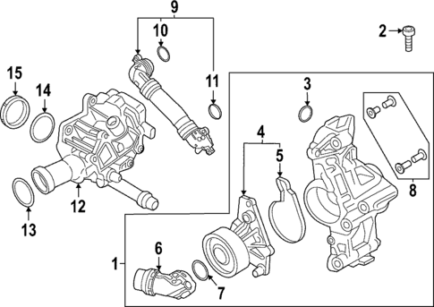 Water Pump for 2023 BMW M440i Gran Coupe #0