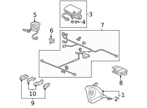 Air Bag Components for 2007 Honda S2000 #0