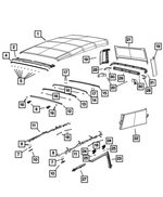 68370936AA - Body Sheet Metal Except Doors: Folding Top Bow for Mopar Image