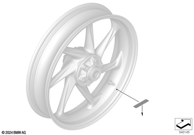 71217698971 - Parts and Accessories for Engine / Chassis: Sign "Tpc" Tire Pressure Control -  for BMW-Motorrad Image