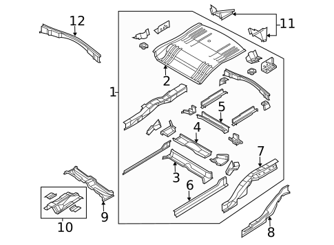 Rear Floor & Rails for 2007 Chrysler Pacifica #0