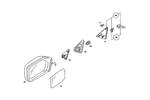 1238101316 - Front Doors: Mirror - Left for Mercedes-Benz: 280C, 280CE Image