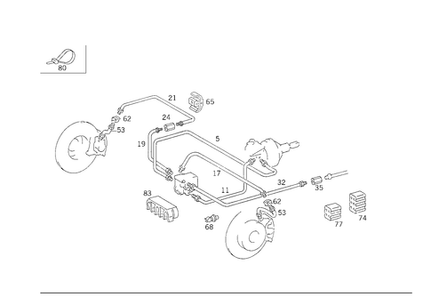 Brake Lines for 1992 Mercedes-Benz 400E #0