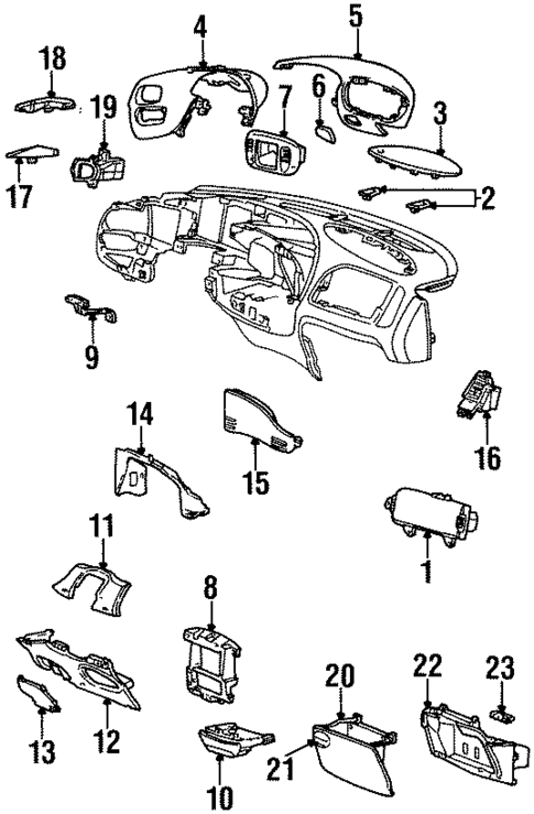 Instrument Panel Components for 2000 Lincoln Navigator #0