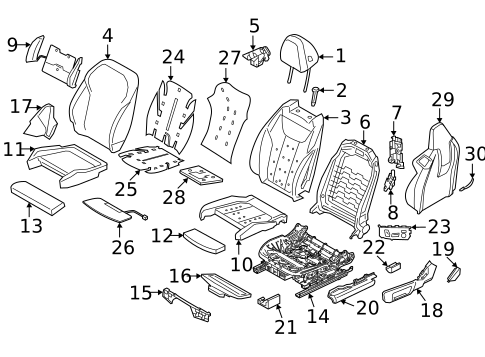 Passenger Seat Components for 2023 BMW M4 #0