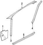 7691133P00 - : Windshield Pillar Trim for Nissan: 300ZX Image