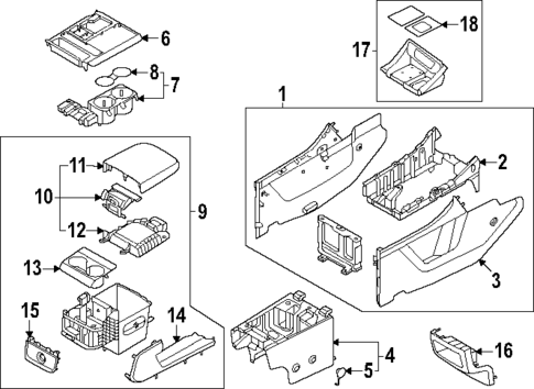 Center Console for 2025 Kia Carnival #0