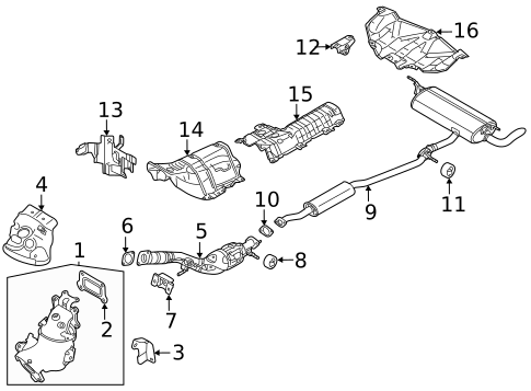 Exhaust Components for 2025 Mitsubishi Outlander #0
