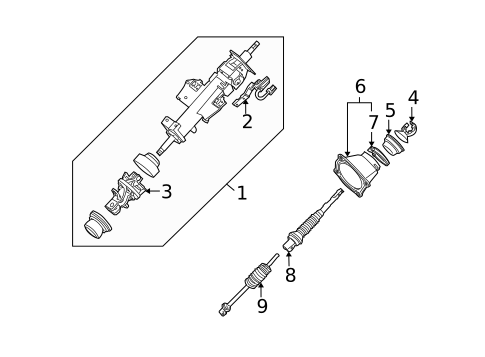 Steering Column Assembly for 2008 INFINITI QX56 #0