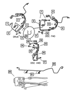 4721323AA - Service Brakes: Brake Hose, Left for Mopar Image