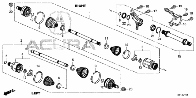 Driveshaft (2) for 2019 Acura MDX #0