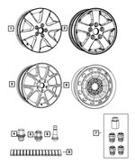 5154061AA - Wheels: Wheel Weight for Chrysler: 200, 300, Town &amp; Country | Dodge: Avenger, Caliber, Challenger, Charger, Charger Daytona, Dart, Durango, Grand Caravan, Journey | Jeep: Compass, Gladiator, Grand Cherokee, Grand Cherokee WK, Liberty, Patriot, Wrangler | Ram: 1500, 1500 Classic, 2500, 3500, C/V Image