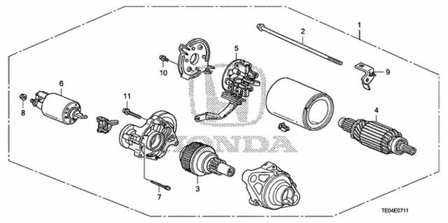 Starter Motor (Mitsuba) (V6) (MT) for 2010 Honda Accord #0