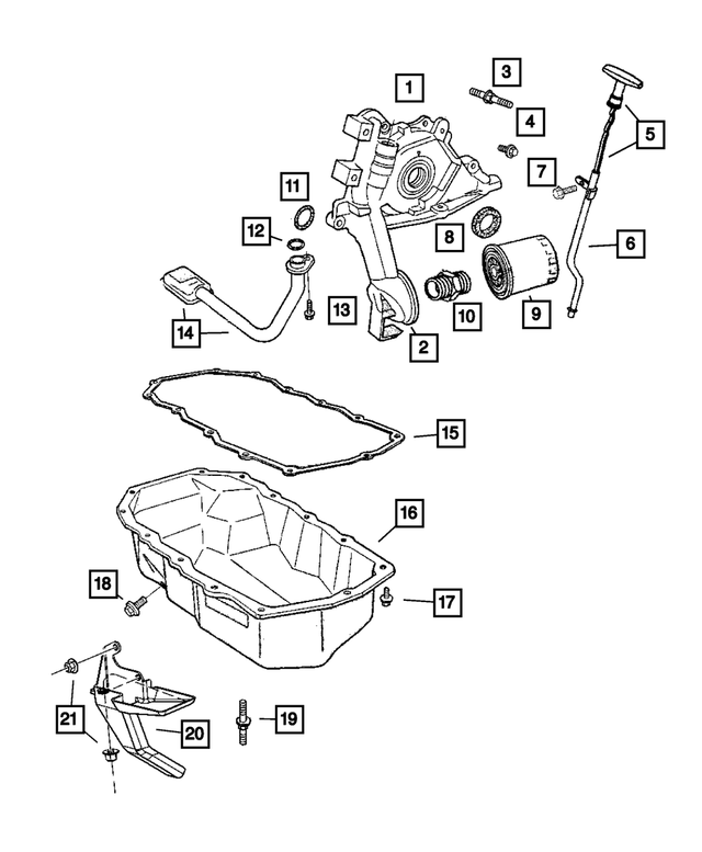 « 53010534AA –  : Filtre à Huile Adaptateur pour Mopar Image »
