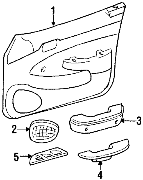 Interior Trim - Front Door for 1997 Toyota Corolla #0
