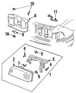 16517263 - Electrical: Headlamp Assembly for Buick: LeSabre, Park Avenue Image