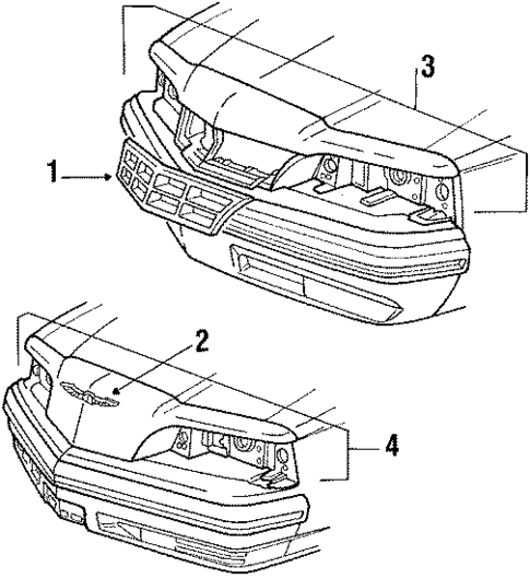 Grille & Components for 1988 Ford Thunderbird #0