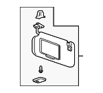 LC5Z7804105FE - Body: Visor for Lincoln: Aviator Image